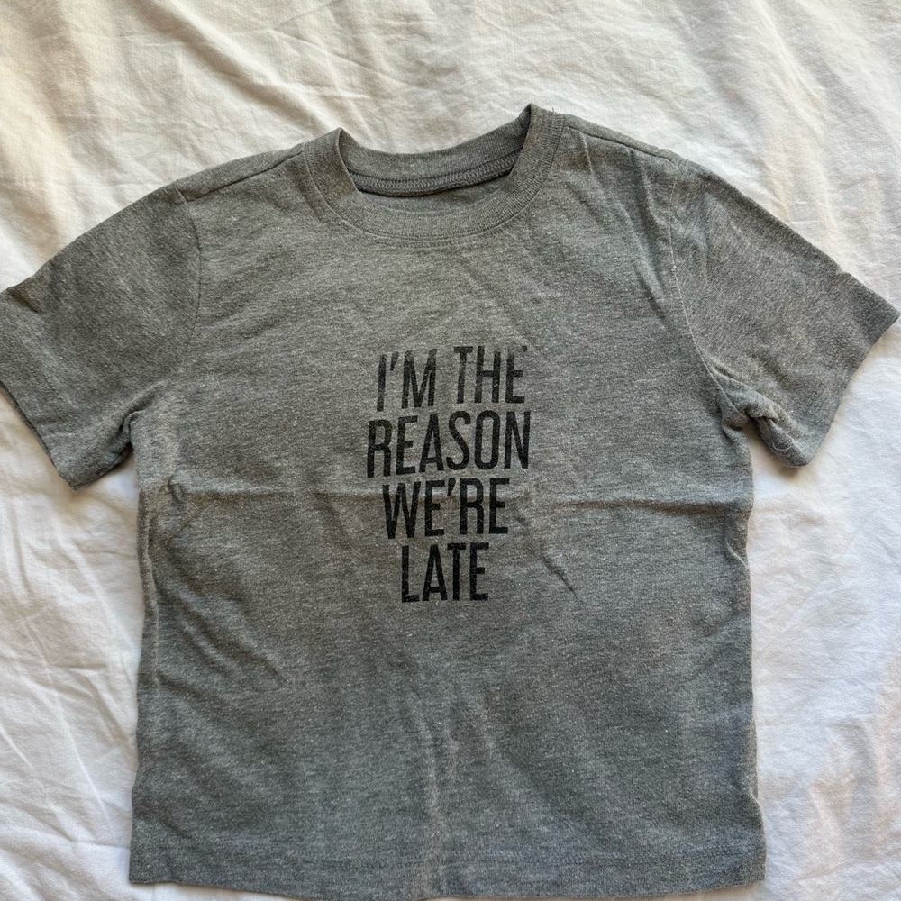 City Streets Gray Kids Tee with Humorous Text